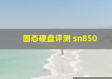 固态硬盘评测 sn850